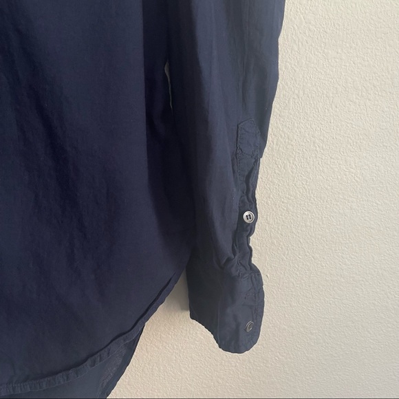 Xirena Button Down Long Sleeve Navy Zoey Lightweight Shirt - Picture 3 of 7